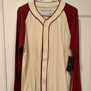 Empyre Sammy Cream & Burgundy Baseball Jersey